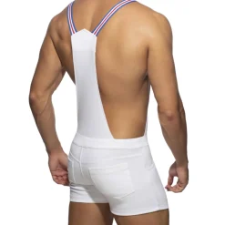 Addicted Salopettes-Salopette AD Coton Blanc
