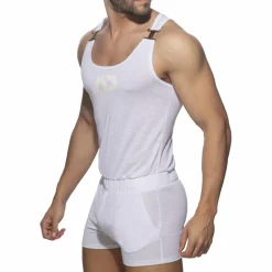 Addicted Bodys Sport|Salopettes-Salopette AD Flame Blanche