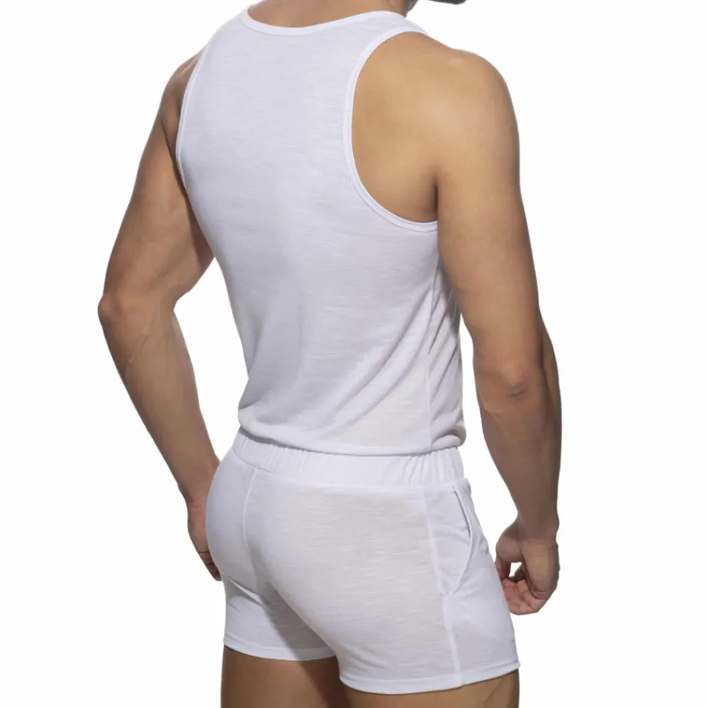 Addicted Bodys Sport|Salopettes-Salopette AD Flame Blanche