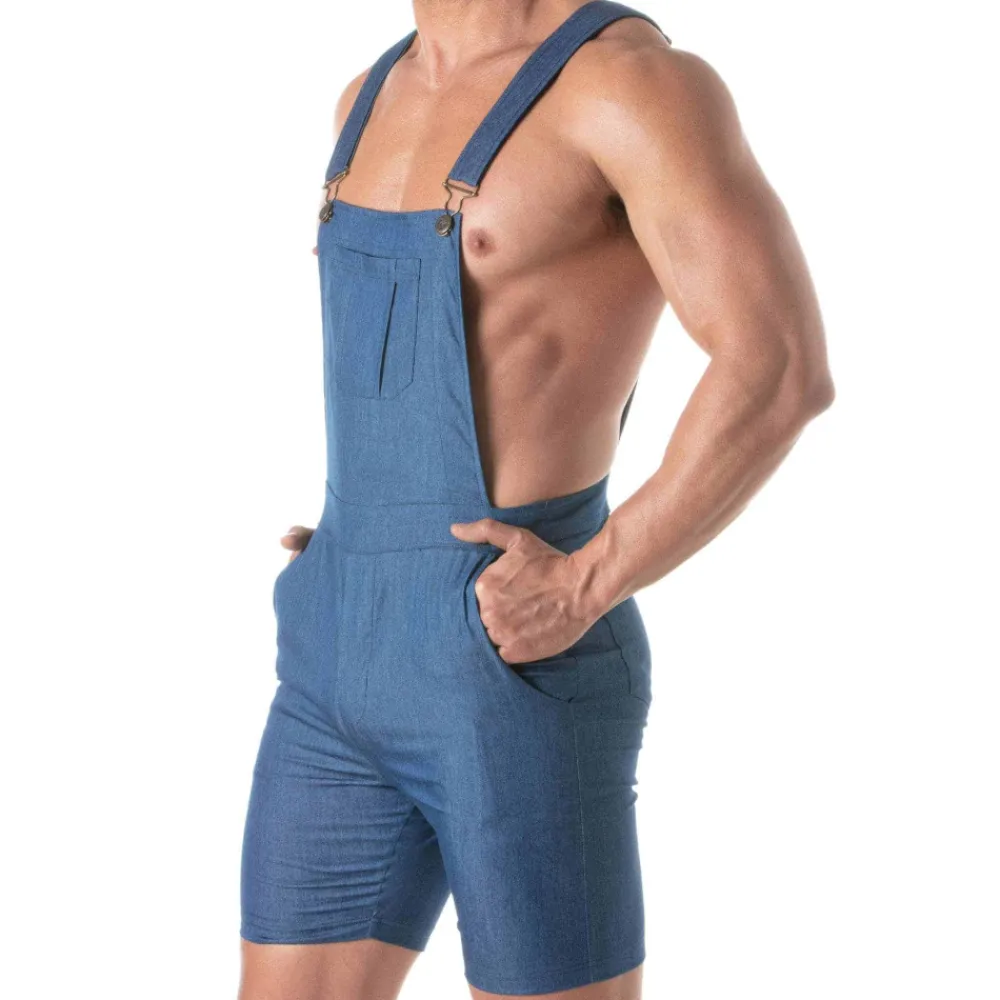 TOF Paris Salopettes|Jeans-Salopette en Denim Léger Bleu