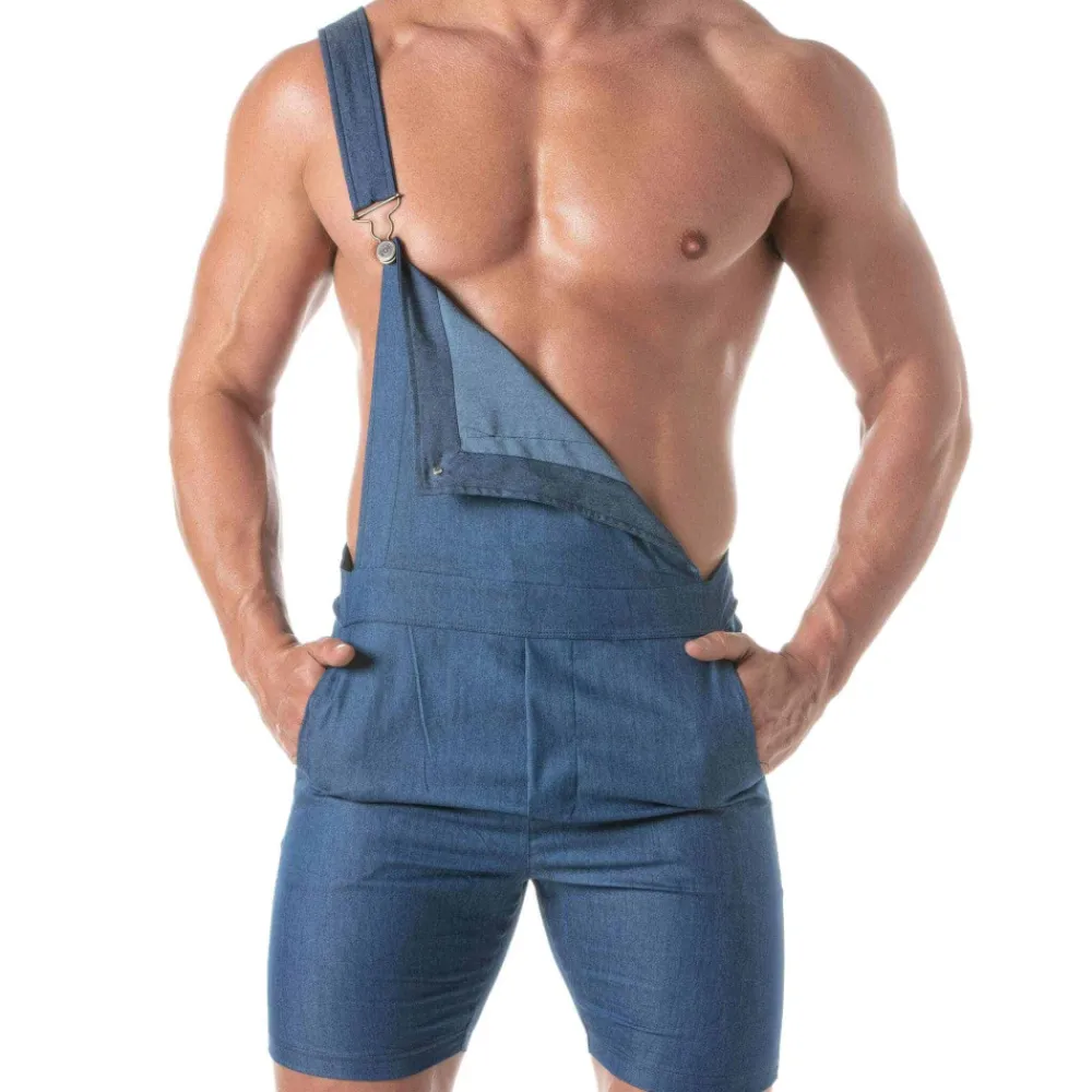 TOF Paris Salopettes|Jeans-Salopette en Denim Léger Bleu