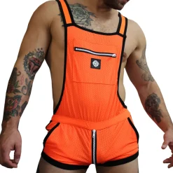 Breedwell Tenues Sexy|Salopettes-Salopette Futura Orange Fluo