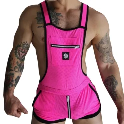 Breedwell Tenues Sexy|Salopettes-Salopette Futura Rose Fluo