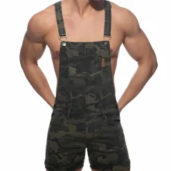 Addicted Salopettes|Jeans-Salopette Jeans Camouflage Kaki