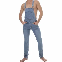 SKU Jeans Fesses Rondes|Fesses Rondes-Salopette Longue Jeans Bleu Indigo