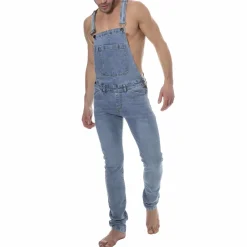 SKU Jeans Fesses Rondes|Fesses Rondes-Salopette Longue Jeans Bleu Indigo