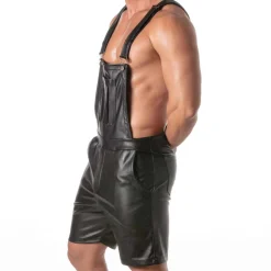 TOF Paris Tenues Sexy|Salopettes-Salopette Mi-Cuisses Kinky Noir