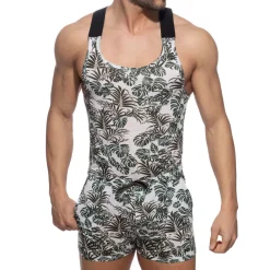 Addicted Salopettes-Salopette Tropicana Kaki