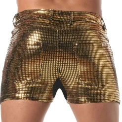 TOF Paris Shorts-Short 5 Poches Glitter Or