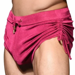 Andrew Christian Shorts-Short Ajustable Sensual Rib Magenta