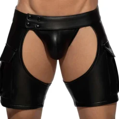 AD Fetish Tenues Sexy|Accessoires Sexy-Short Chaps Noir