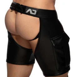 AD Fetish Tenues Sexy|Accessoires Sexy-Short Chaps Noir