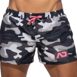 Addicted Shorts De Bain-Short de Bain Camouflage Gris