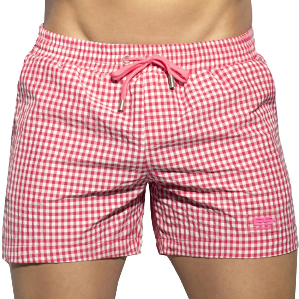 ES Collection Shorts De Bain-Short de Bain Chess Fuchsia
