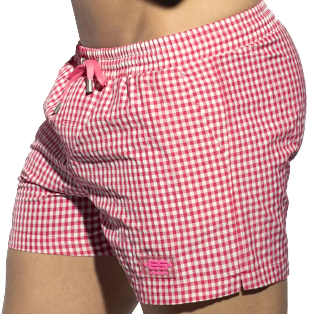 ES Collection Shorts De Bain-Short de Bain Chess Fuchsia
