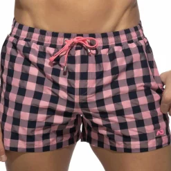 Addicted Shorts De Bain-Short de Bain Flashy Squares Rose