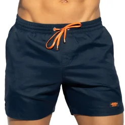 ES Collection Shorts De Bain-Short de Bain Long Piqué Bleu Marine