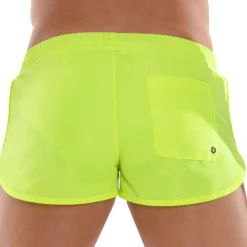 TOF Paris Shorts De Bain-Short de Bain Mini Neon Jaune Fluo