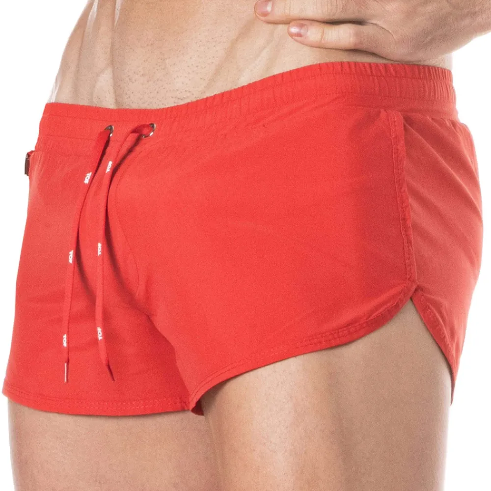 TOF Paris Shorts De Bain-Short de Bain Mini Rouge