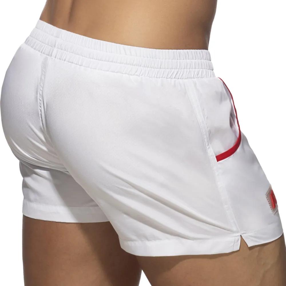 Addicted Shorts De Bain-Short de Bain Rainbow Tape Blanc