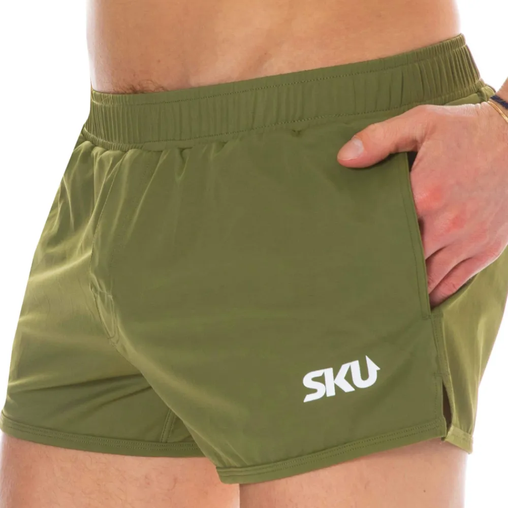 SKU Shorts De Bain-Short de Bain Sport Kaki