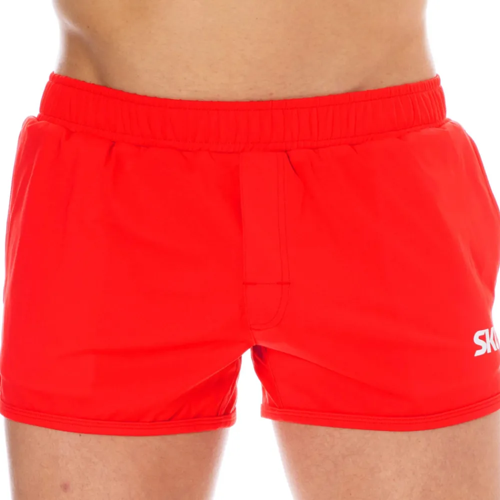 SKU Shorts De Bain-Short de Bain Sport Rouge