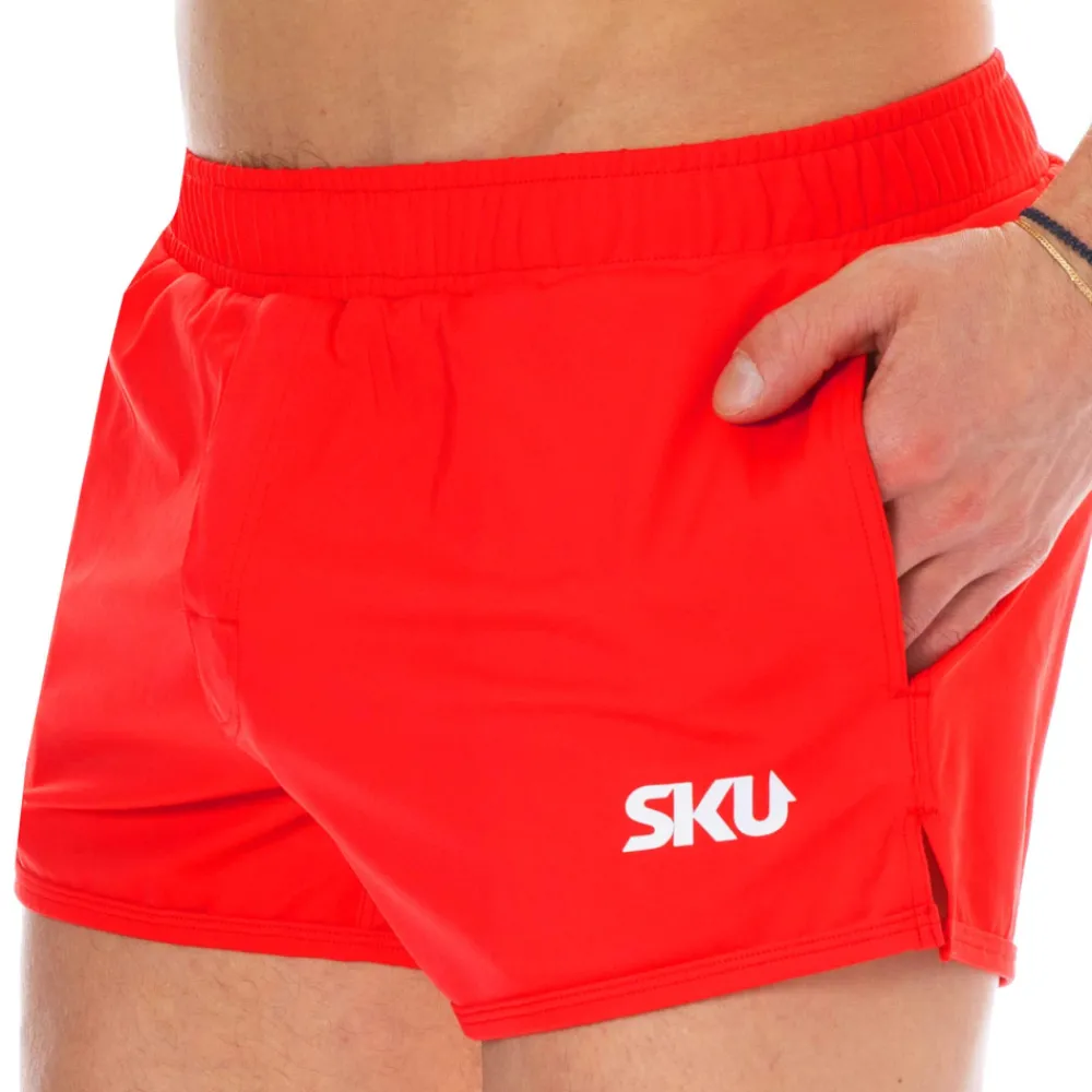 SKU Shorts De Bain-Short de Bain Sport Rouge
