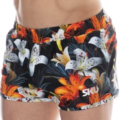 SKU Shorts De Bain-Short de Bain Tropical Summer Noir
