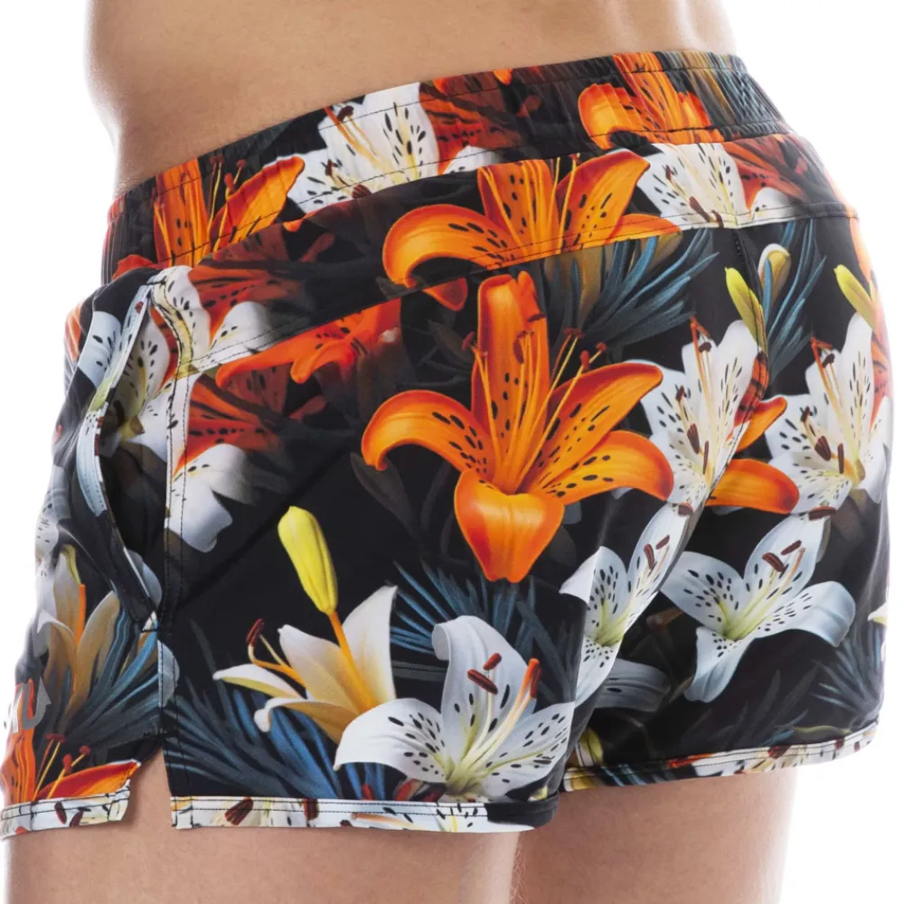 SKU Shorts De Bain-Short de Bain Tropical Summer Noir