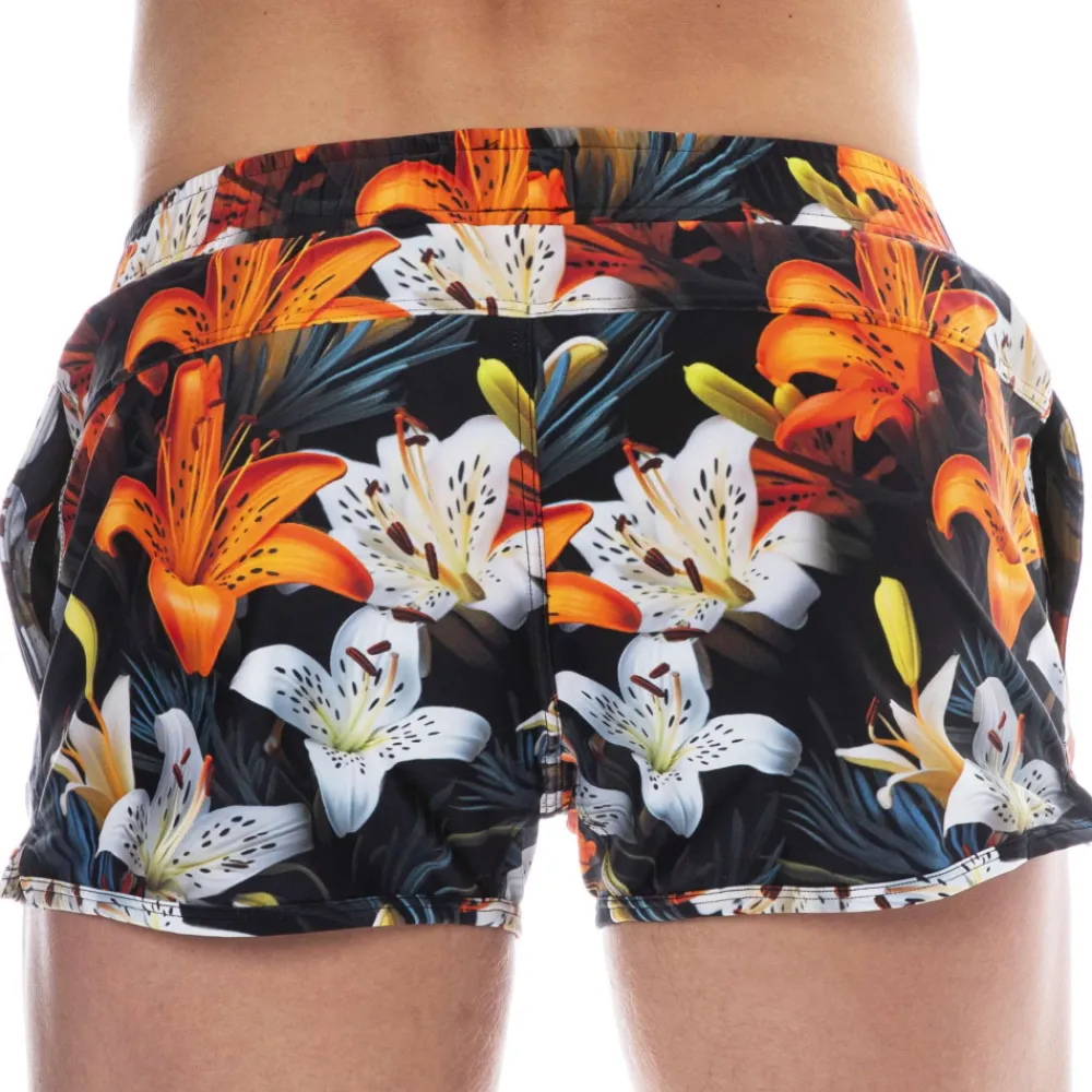 SKU Shorts De Bain-Short de Bain Tropical Summer Noir