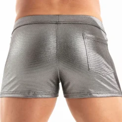 TOF Paris Shorts De Bain-Short de bain Zippé Métal Argent