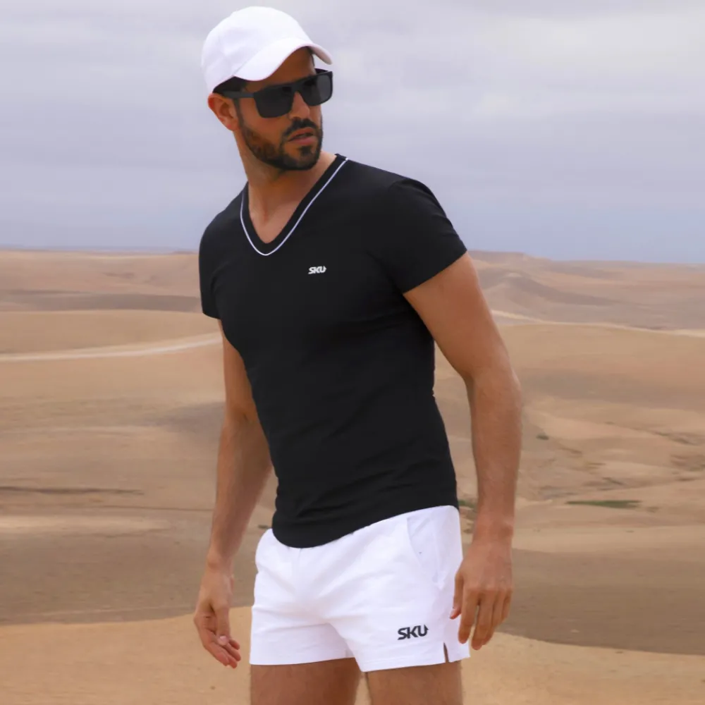 SKU Shorts / Caleçons|Shorts-Short de Sport Coton Blanc