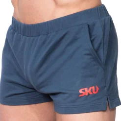 SKU Shorts / Caleçons|Shorts-Short de Sport Coton Bleu Marine