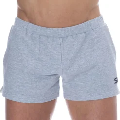 SKU Shorts / Caleçons|Shorts-Short de Sport Coton Gris Chiné