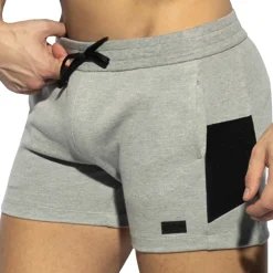 ES Collection Shorts-Short de Sport First Class Gris Chiné