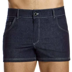 Modus Vivendi Shorts-Short Denim Bleu
