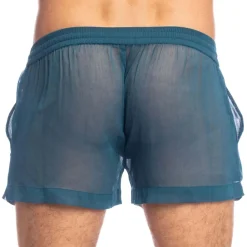 L'Homme invisible Shorts / Caleçons-Short Flowy Chantilly Bleu Paon