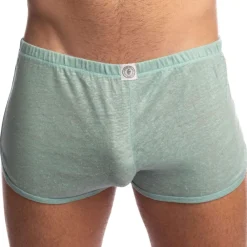 L'Homme invisible Shorts / Caleçons-Short Freedom Nieuport Lin Bleu Turquoise
