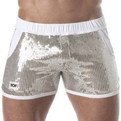 TOF Paris Shorts-Short Glitter Argent