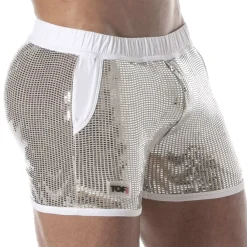 TOF Paris Shorts-Short Glitter Argent