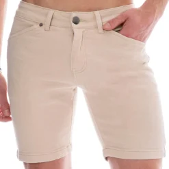 SKU Jeans Fesses Rondes|Fesses Rondes-Short Jeans Original Super Push-Up Beige