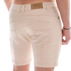 SKU Jeans Fesses Rondes|Fesses Rondes-Short Jeans Original Super Push-Up Beige
