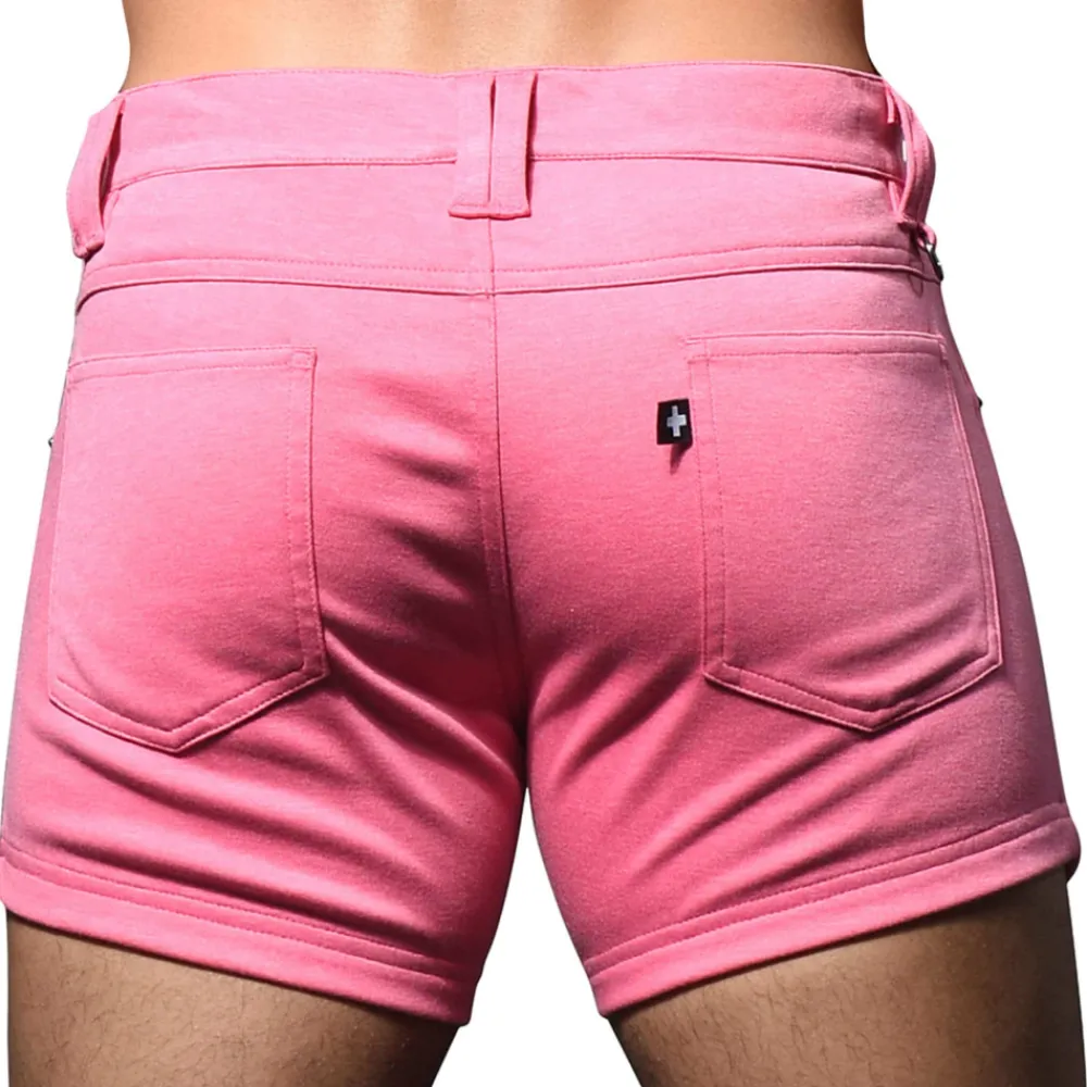 Andrew Christian Shorts-Short Jeans Stretch Skinny Rose