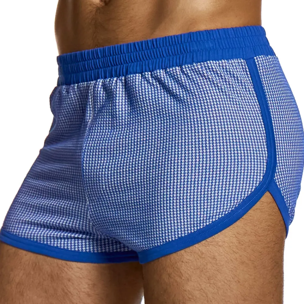 Modus Vivendi Shorts / Caleçons|Shorts-Short Jogging Pied de Coq Bleu