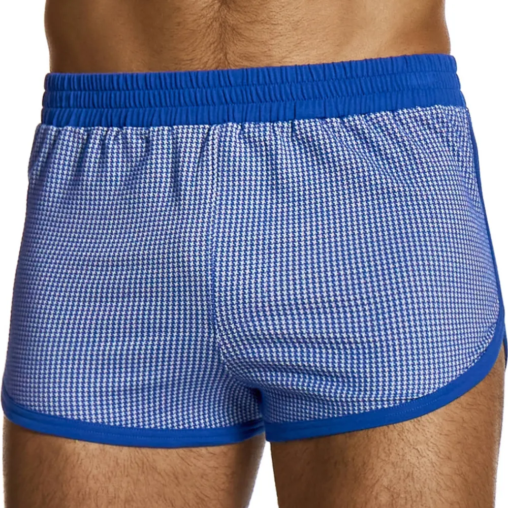 Modus Vivendi Shorts / Caleçons|Shorts-Short Jogging Pied de Coq Bleu