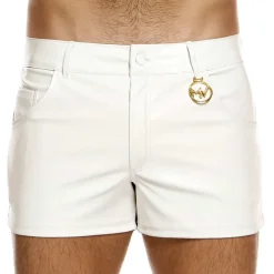 Modus Vivendi Tenues Sexy|Shorts-Short Leather Simili Cuir Blanc