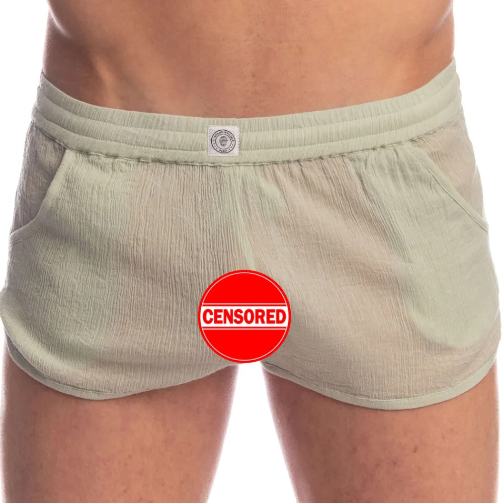 L'Homme invisible Shorts / Caleçons-Short Lounge Split Beynac Emeraude