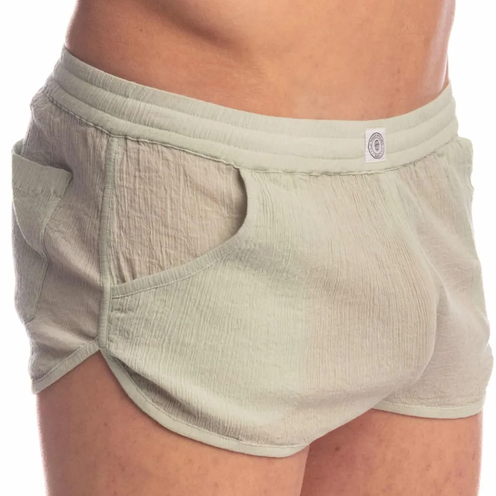 L'Homme invisible Shorts / Caleçons-Short Lounge Split Beynac Emeraude