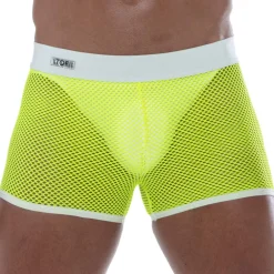 TOF Paris Shorts-Short Neon Mesh Jaune Fluo