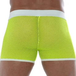 TOF Paris Shorts-Short Neon Mesh Jaune Fluo